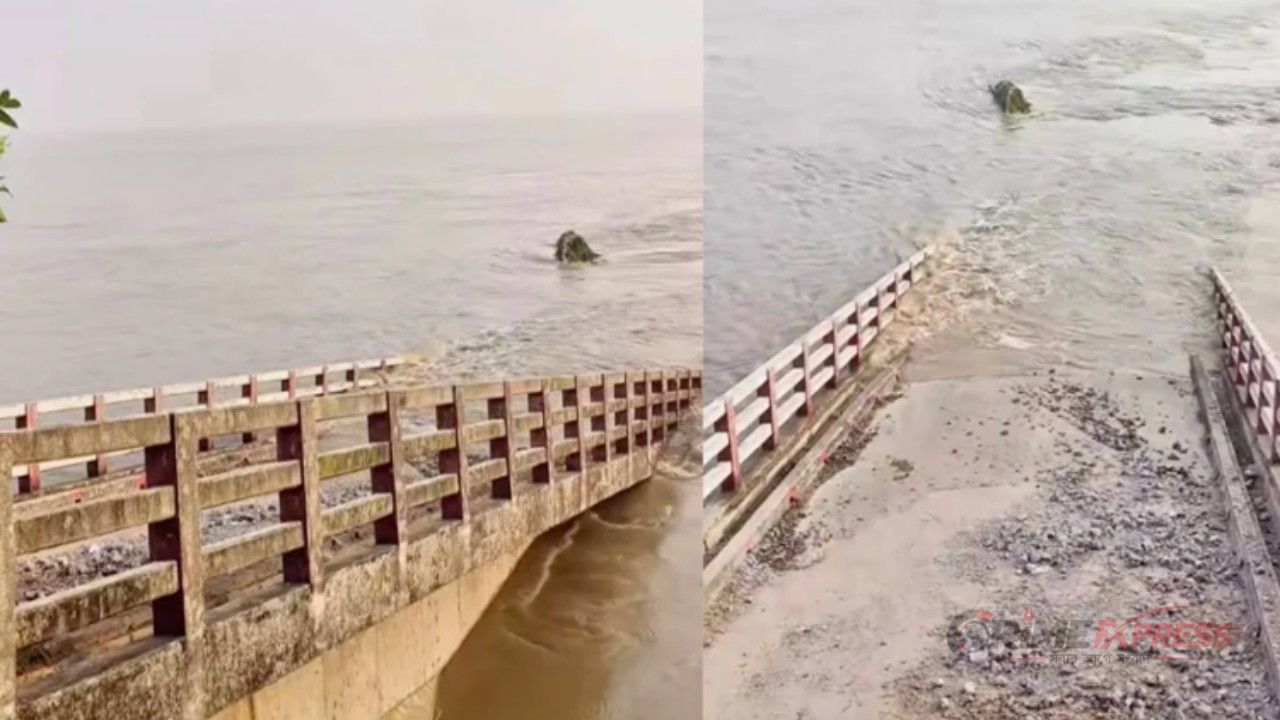 কোটি টাকার সেতু রক্ষা করা গেল না, বিচ্ছিন্ন দুই জেলার যোগাযোগ